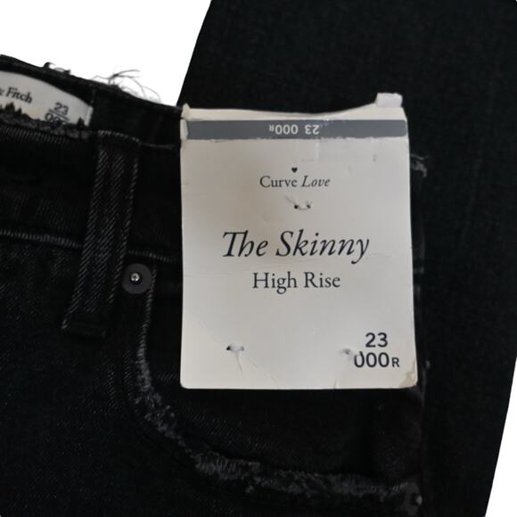 Abercrombie & Fitch Women's 23 The Skinny High Rise Jean in Black NEW - Picture 10 of 13